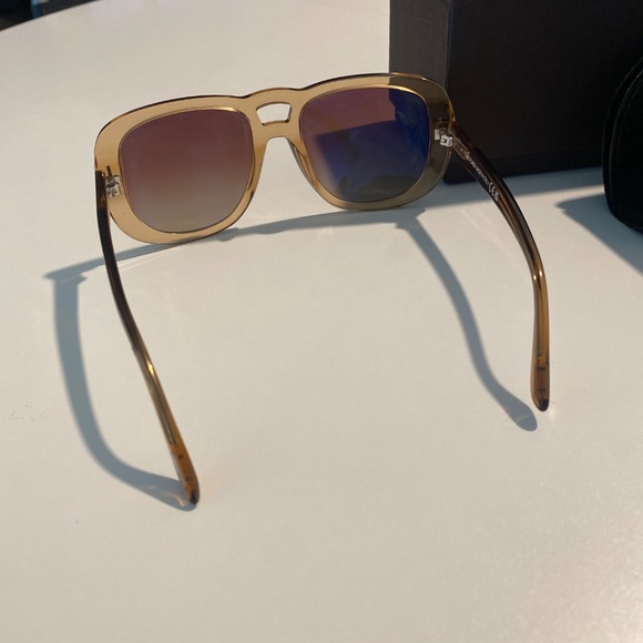 Tom Ford 56mm gradient light brown aviators main image 8